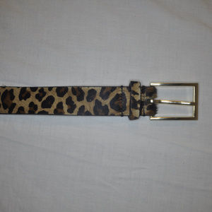 Talbots animal print pony hair belt  size Small
